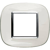 Рамка овальна 2 — модуля, Біла карамель, Legrand Bticino Axolute, HB4802DB