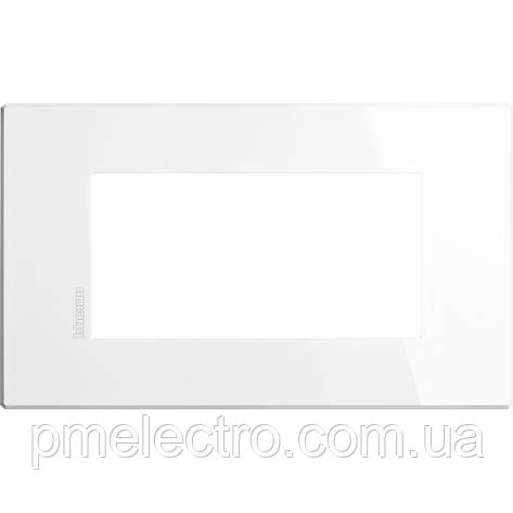 Рамка ультратонка 4 — модуля, Білий, Legrand Bticino Axolute AIR, HW4804HD, фото 1