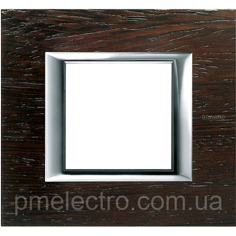 Рамка прямокутна 2 — модуля, Венге, Legrand Bticino Axolute, HA4802LWE, фото 1