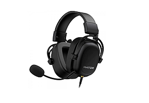 Навушники з мікрофоном провідні HATOR Hypergang 2 Black (HTA-910) 3.5мм чорні нові#