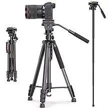 Штатив Ulanzi U-SELECT VT-02, вертикальна тринога 360° для камери, фототапарата 183 см, чорний, фото 6
