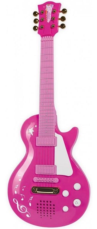 Дитяча електронна Рок-гітара Simba Дівочий стиль з металевими струнами 56 см (6830693)