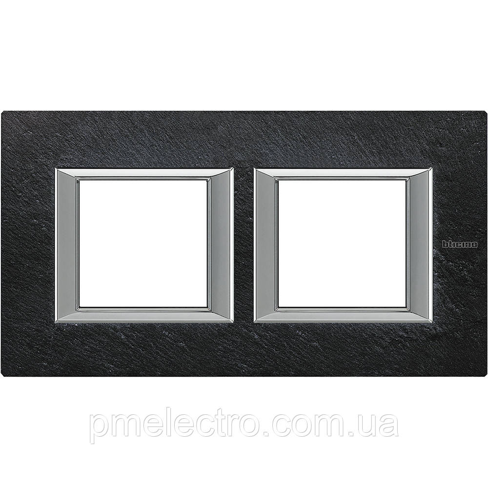 Рамка прямокутна 2+2 — модуля, Ардезія, Legrand Bticino Axolute, HA4802M2HRLV