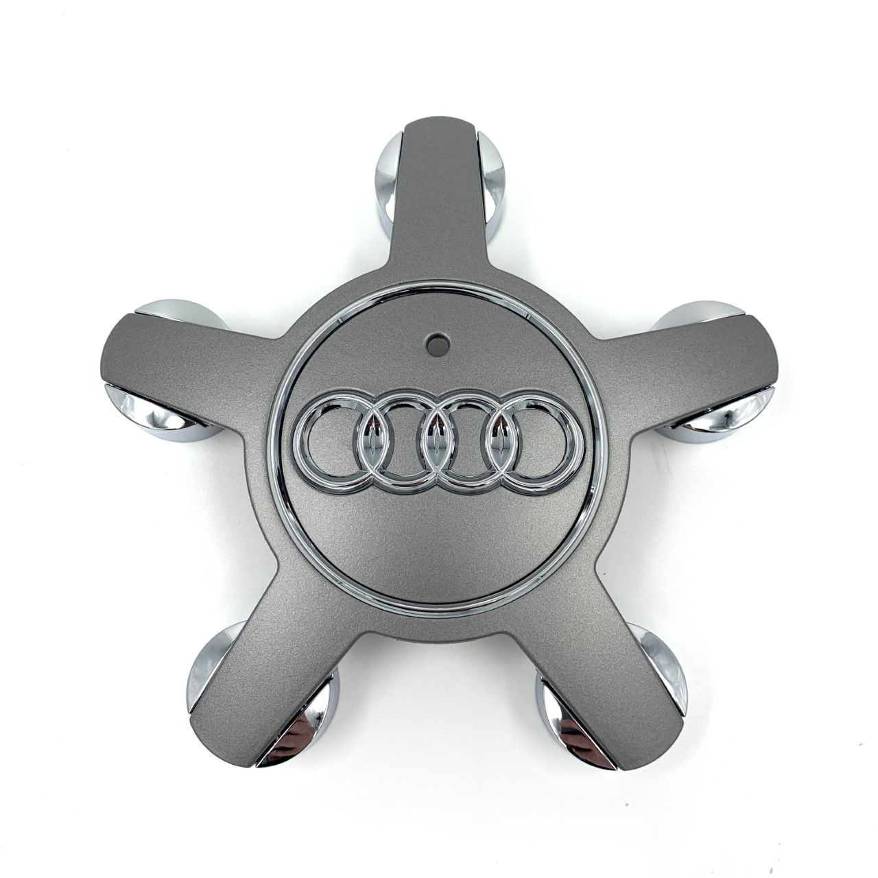 Ковпак (заглушка) зірка на литий диск AUDI (Ауді) 135 мм Сірий (4F0601165N)
