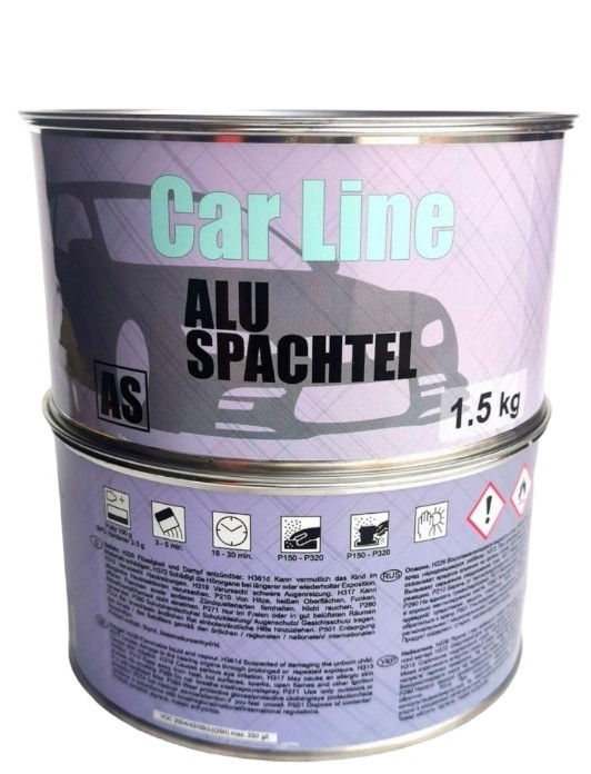 Шпатлевка алюминиевая CAR LINE ALU 1.5 кг - фото 1 - id-p1638215546