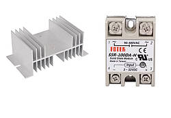 100 А твердотільне реле та радіатор 125 мм