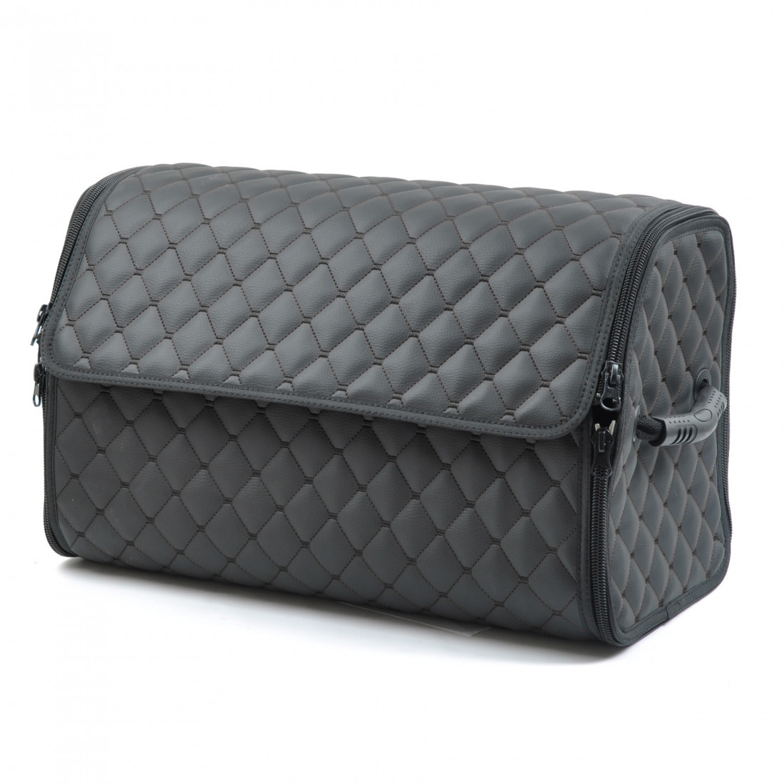 Саквояж-органайзер у багажник 400х340х250 мм чорний ромб, фото 1