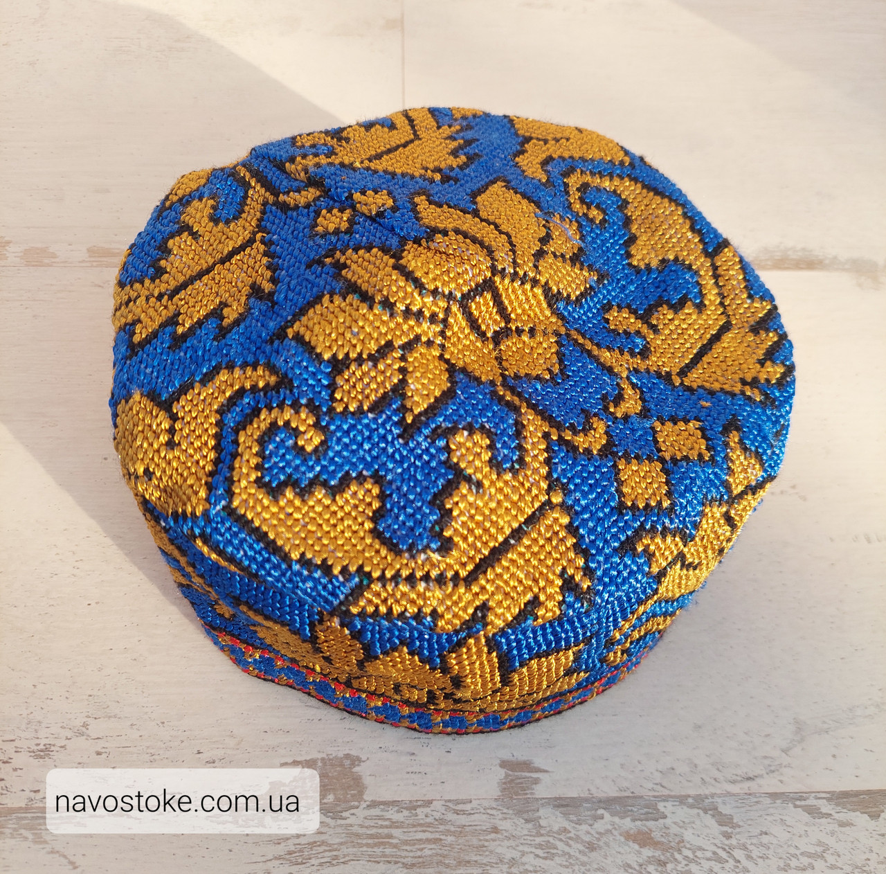 Узбекская тюбетейка 56 см. Ручная вышивка. Узбекистан (56_15) (ID ...