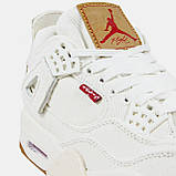 Баскетбольні кросівки Air Jordan 4 Levi's 'White Denim', фото 10
