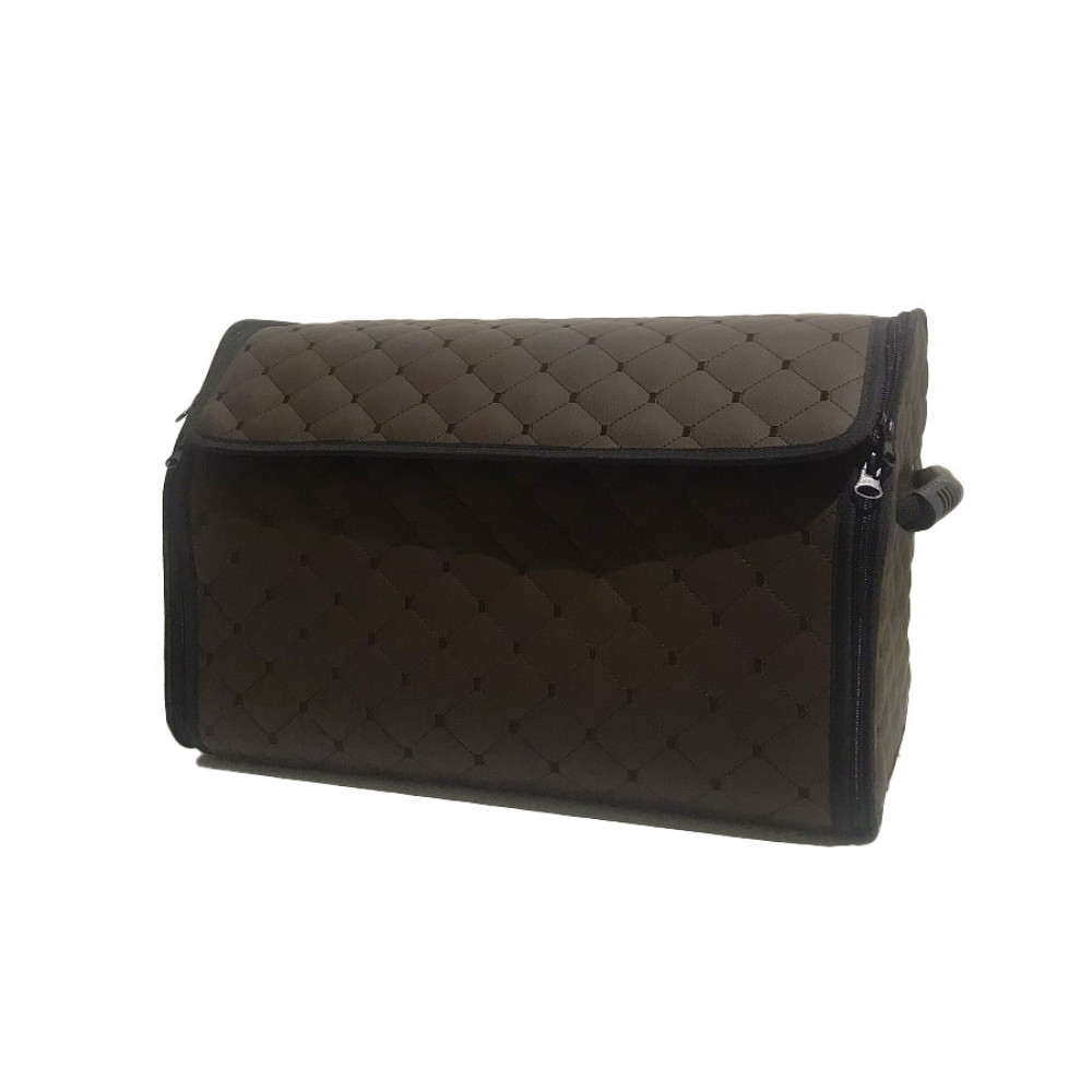 Саквояж-органайзер у багажник 500х300х250 мм коричневий ромб, фото 1