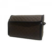 Саквояж-органайзер у багажник 500х300х250 мм коричневий ромб