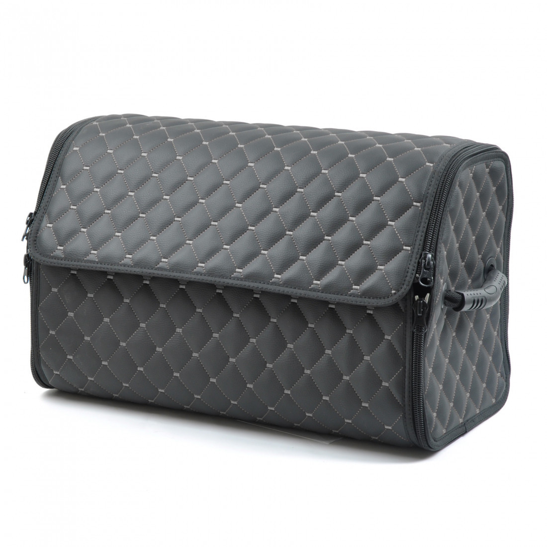 Саквояж-органайзер у багажник 500х340х250 мм сірий ромб, фото 1