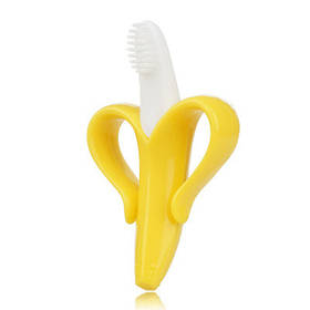 Гризунок прорізувач для зубів "Банан" жовто-білий