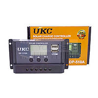 Контроллер заряда для солнечных батарей 10А UKC DP-510A (PWM) 12/24 В, 2xUSB