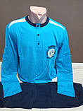 Чоловіча піжама всесезон Туреччина Seven lake  46-52 розміри двійка реглан та штани бавовна блакитна сіра, фото 2