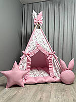 Вігвам для дітей Балерина БОНБОН Повний комплект, вігвам дитячий, вігвам для дівчинки, дитячий намет, дитяча палатка, вігвам