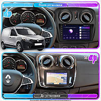 Al Штатная магнитола для Renault Dokker 1 2012-н.в. экран 9" 2/32Gb CarPlay 4G Wi-Fi GPS Prime Android