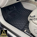 Килимки на Audi Q7 оригінальні 3D з екошкіри (2005-2015) Аудіо Ку7 Тюнінг, фото 5