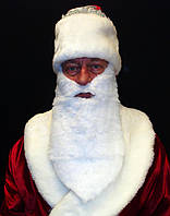 Борода белая 38*25 см Св. Николая/Санта Клауса/Деда Мороза/старца/колдуна - ВАЛЕТ