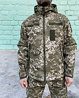 Пиксельная Куртка Военная Тактическая Демисезонная Софт Шелл Пиксель Военная Форма Всу Adore Піксельна Куртка