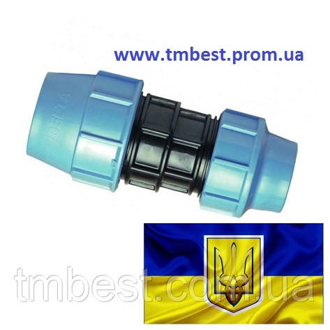 Муфта 110*75 ПНД редукційна затискна компресійна, фото 1