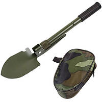 Складна лопата, туристична лопата для кемпінгу, міні лопата, саперна лопата Shovel Mini + чохол. SM-328 Колір: зелений