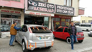 Ford Focus 2005-2008 HB Накладка на задній бампер (під фарбування) TMR Тюнінг заднього бампера Форд Фокус 2