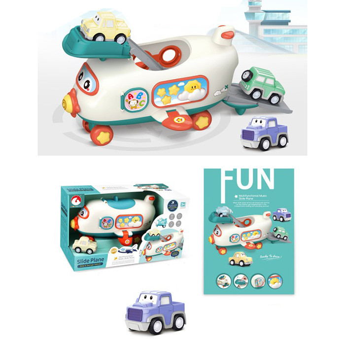 Набір з транспортом GB0516 (12шт)транспорт 4шт, звук, на бат-ці, в кор-ці 39-22-19см, фото 1