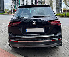 Volkswagen Tiguan 2016" Накладка на задній бампер (нерж) TMR Накладки на задній бампер Фольксваген Тігуан