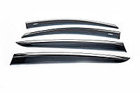 Kia Sportage 2016↗ Ветровики с хромом Niken AUC Дефлекторы окон КИА Спортейдж