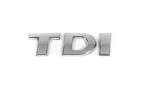 Volkswagen Caddy 2010-2015 напис Tdi косий шрифт T — хром, DI — червона AUC написи Фольксваген Кадді