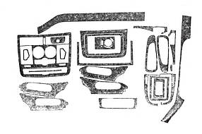 Mersedes Vito W639 2006-2014 накладки на панель Meric колір дерево AUC Накладки на панель Мерседес Бенц Віто