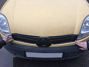 Renault Kangoo 2003-2008 Зимова решітка радіатора глянсова верхня AUC Зимові заглушки Рено Кенго