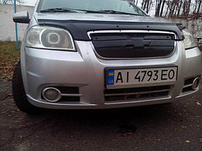 Chevrolet Aveo 2006-2011 Зимова решітка радіатора глянсова верхня AUC Зимові заглушки Шевроле Авео T250