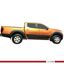 Nissan Navara 2016" Молдинг на двері (4 шт., ABS) AUC Молдинги Ніссан Навара НП 300