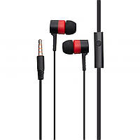 Дротові навушники 3.5mm Celebrat D2 вакуумні з мікрофоном 1.2m Red NC, код: 7779309