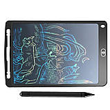 Кольоровий графічний планшет LCD-планшет для малювання Writing Tablet 12 дюймів Black (2172312 NC, код: 1895647, фото 3