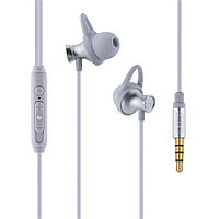 Дротові навушники вакуумні з мікрофоном XO EP41 3.5 mm 1.2 m Grey NC, код: 7683722