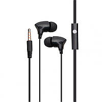 Дротові навушники з мікрофоном і вакуумними амбушурами Celebrat G3 3.5 mm 1.2 m Black NC, код: 7827038