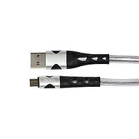 Кабель Hoco U105 USB Micro USB 2.4 А 1.2 m Сталевий AG, код: 7676230