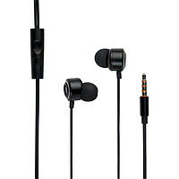 Дротові навушники Celebrat 3.5 mm G18 вакуумні з мікрофоном 1.2 m Black NC, код: 7683076