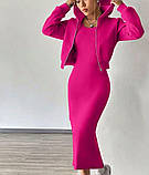 Стильний жіночий костюм сукня і кофтинка, фото 3