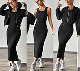 Стильний жіночий костюм сукня і кофтинка, фото 4