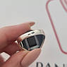 Перстень срібний з квадратним оніксом та орнаментом масивний чоловічий, фото 8