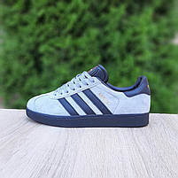 Чоловічі кросівки найнижчі сірі Adidas Gazelle. Замшеві кеди весна літо чоловічі сірі Адідас Газель, фото 5