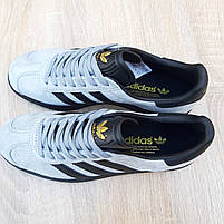 Чоловічі кросівки найнижчі сірі Adidas Gazelle. Замшеві кеди весна літо чоловічі сірі Адідас Газель, фото 9