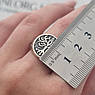 Печатка срібна чоловіча з орнаментом дерево життя з чорнінням, фото 9