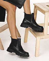 Черевики Челсі Kento 2040 37 чорні шкіра 36, фото 2