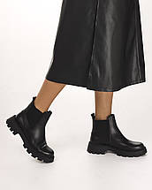 Черевики Челсі Kento 2040 37 чорні шкіра 36, фото 3