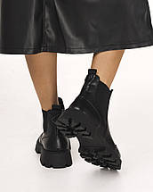 Черевики Челсі Kento 2040 37 чорні шкіра 36, фото 5